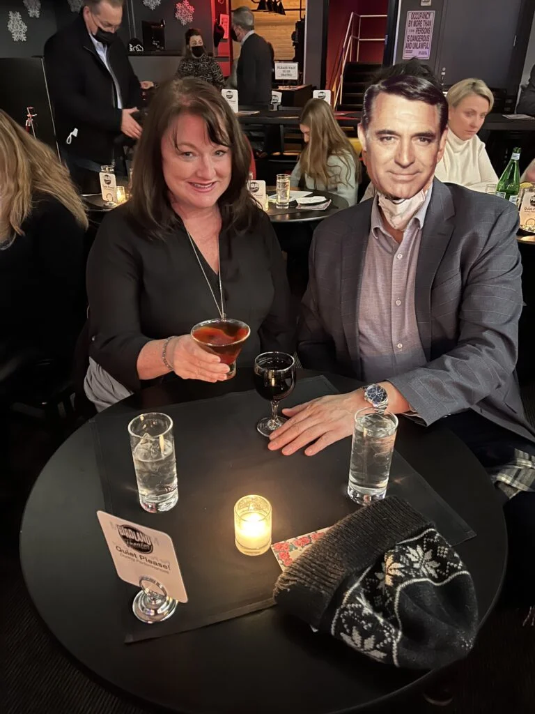 Couple at Birdland restaurant club