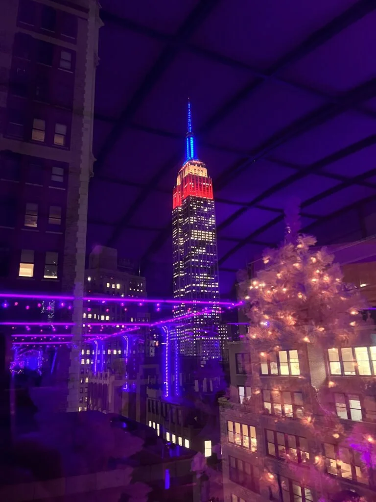 Empire State Building skyline view from Magic Hour rooftop.