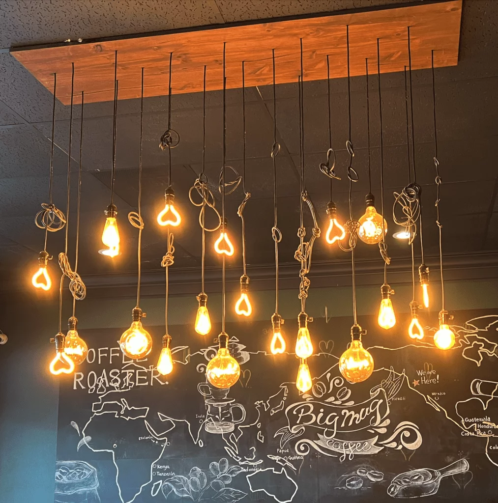 Coolest Cafes in Silicon Valley 49 BigMugCoffeeChandelier