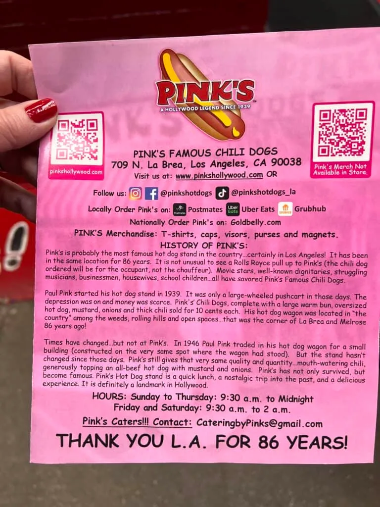 12 Fun and Unique Themed Restaurants in Los Angeles 59 Pinks Hot Dogs History