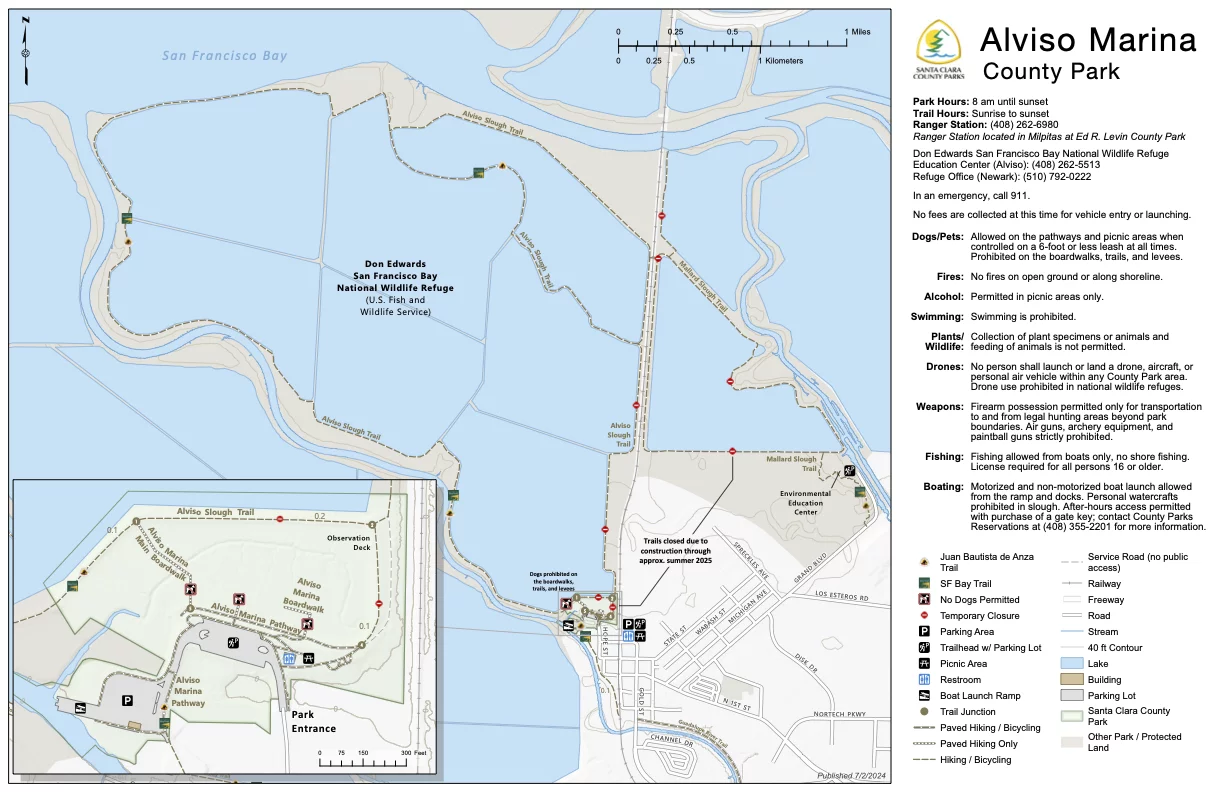 Alviso Marina Guide Map 0