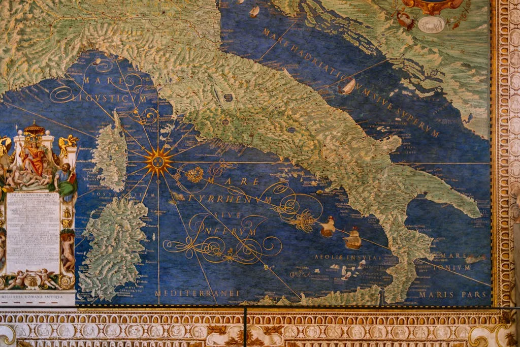 🇮🇹 Italy Travel 1 Historical map of Italy located in the Vatican Museums, showcasing Renaissance artistry.