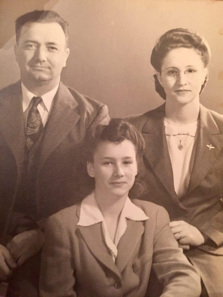 Things to Do in Marshfield, Missouri: A Personal Journey Back to My Roots 5 Grandpa, Mom and Grandma portrait in the 1940's