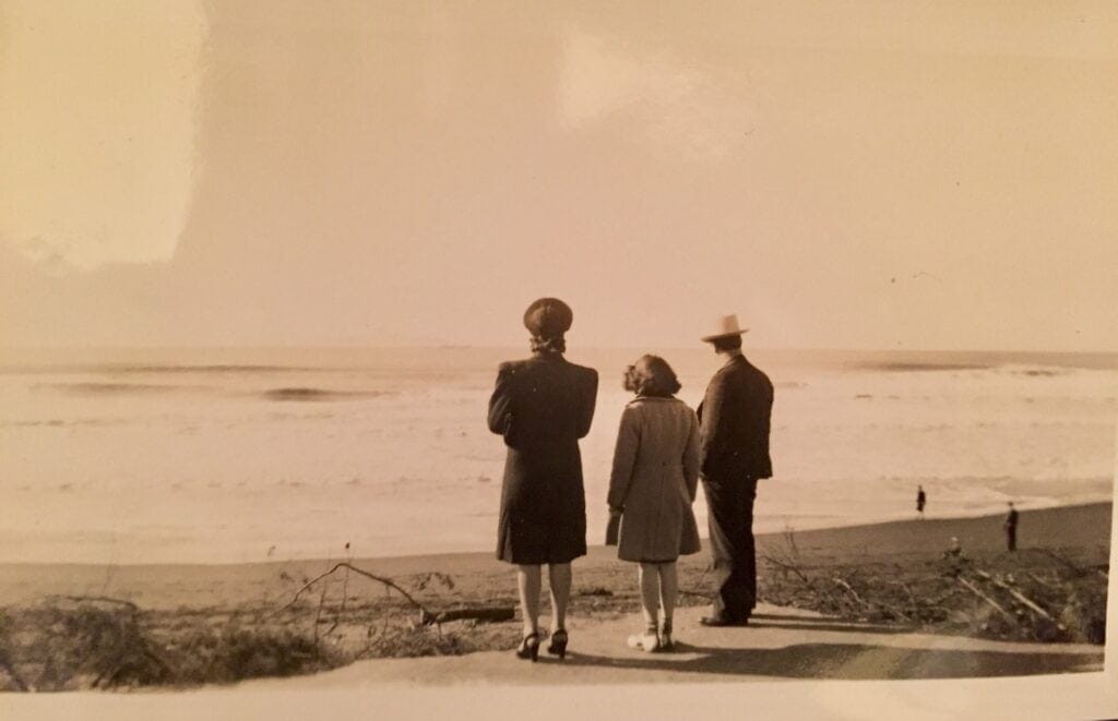 Things to Do in Marshfield, Missouri: A Personal Journey Back to My Roots 4 Grandma, Mom and Grandpa enjoy the Pacific Ocean in the 1940's