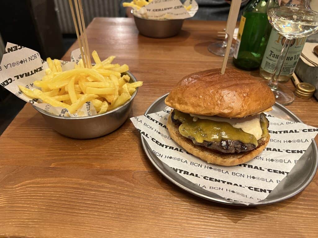 Where to Eat in Barcelona: My Honest Guide to Great Spots near the Big Sites 14 Artisan burger and fries at La Central Burgers Barcelona