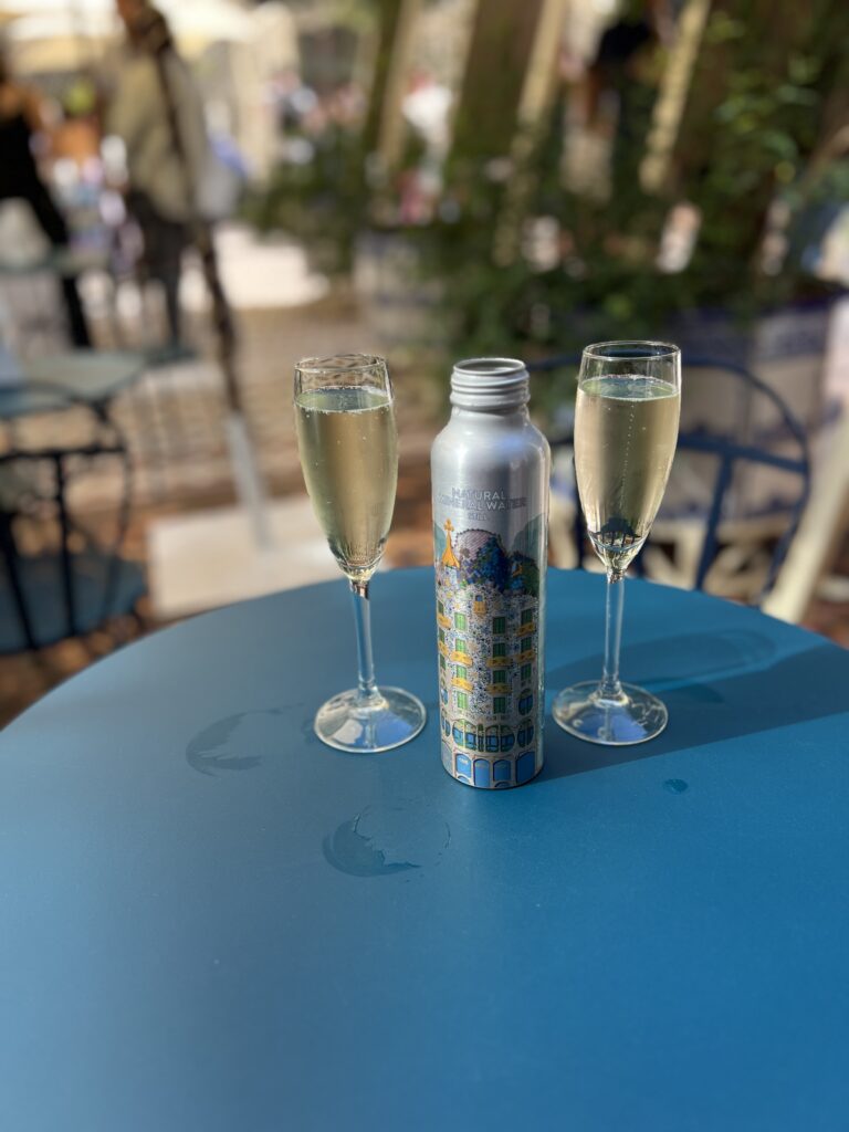 Casa Batlló Champagne and water bottle