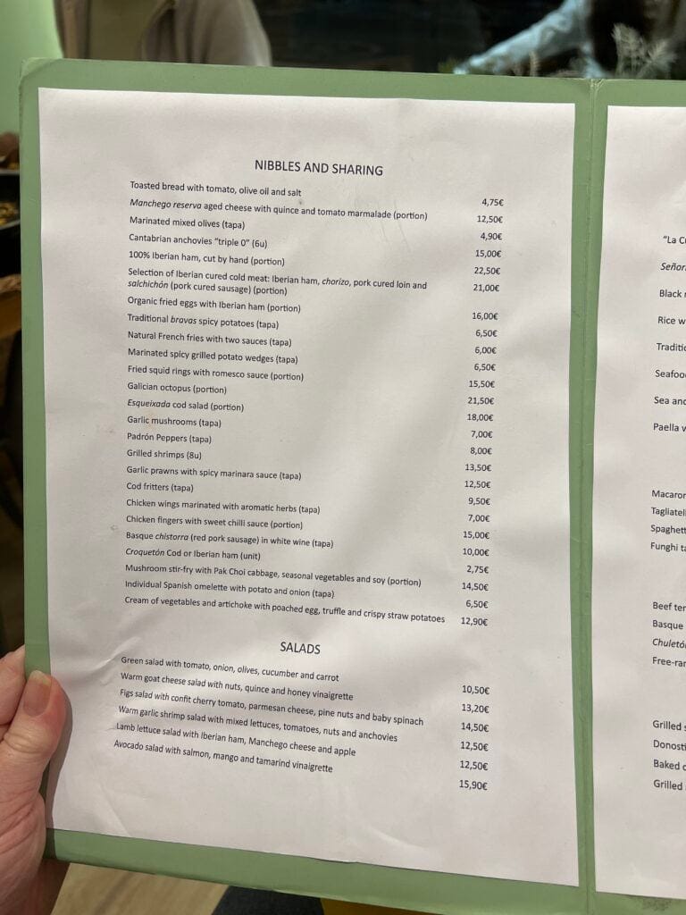 Where to Eat in Barcelona: My Honest Guide to Great Spots near the Big Sites 17 Menu for La Cuina de Laietana Mediterranean restaurant Barcelona