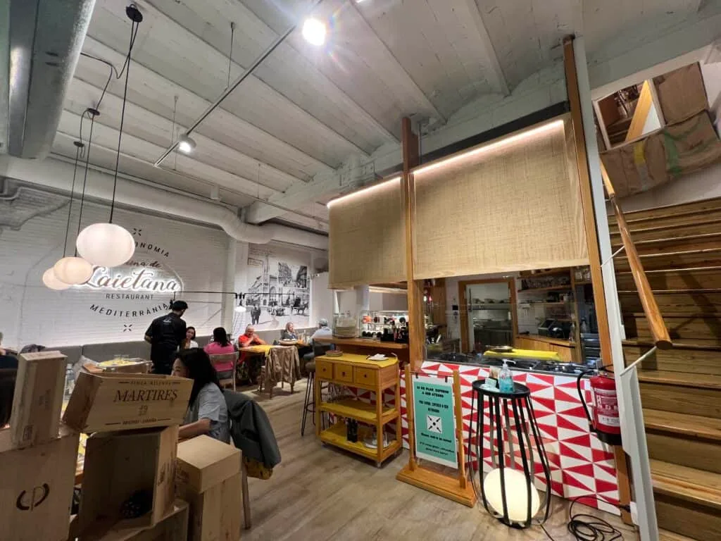 Where to Eat in Barcelona: My Honest Guide to Great Spots near the Big Sites 16 Dining room at La Cuina de Laietana Mediterranean restaurant Barcelona
