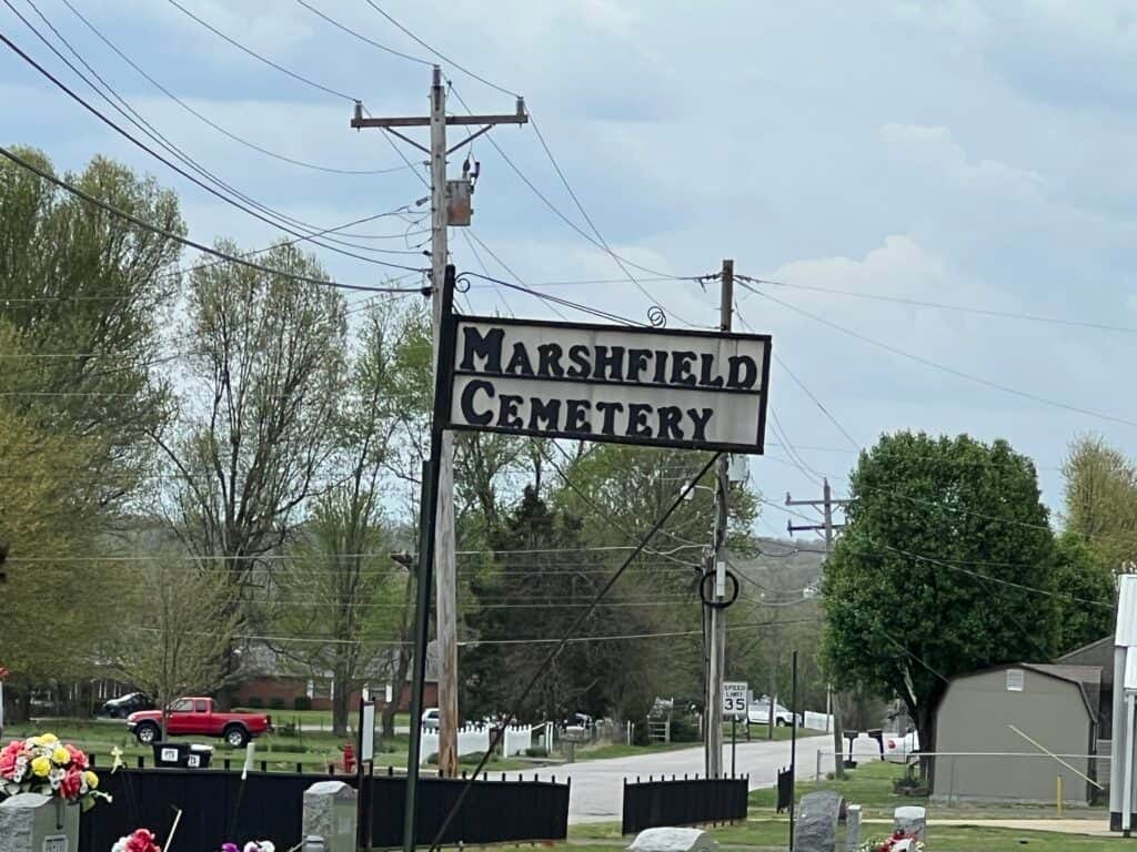 Things to Do in Marshfield, Missouri: A Personal Journey Back to My Roots 10 Marshfield Cemetary sign