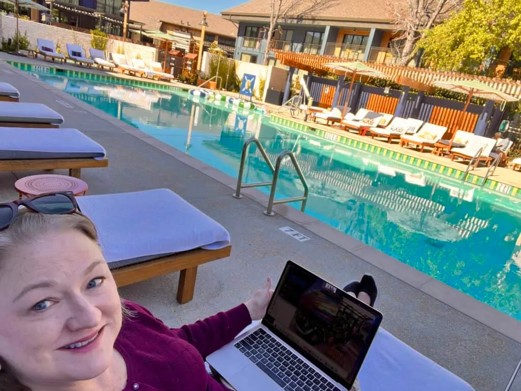 I Stayed at the Treehouse Hotel Silicon Valley. Here's the Truth. 16 Lounging by Treehouse Hotel Silicon Valley pool