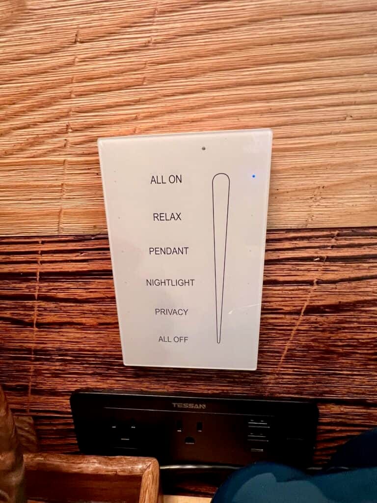 Treehouse Silicon Valley Room lighting control panel