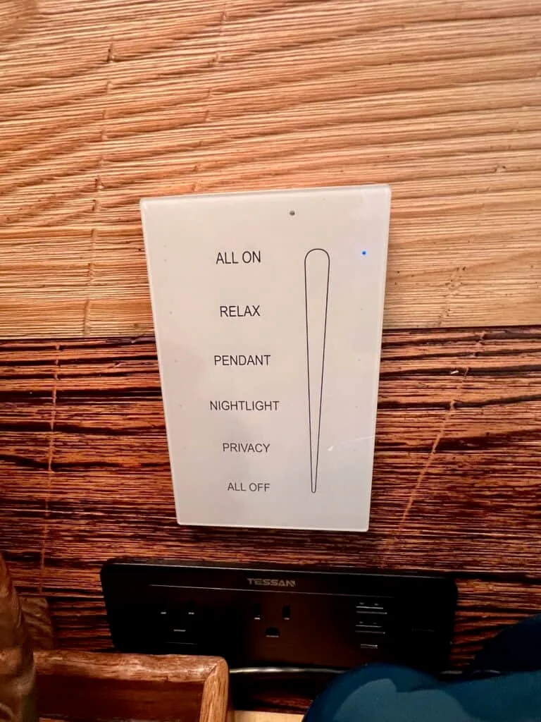 I Stayed at the Treehouse Hotel Silicon Valley. Here's the Truth. 9 Treehouse Silicon Valley Room lighting control panel