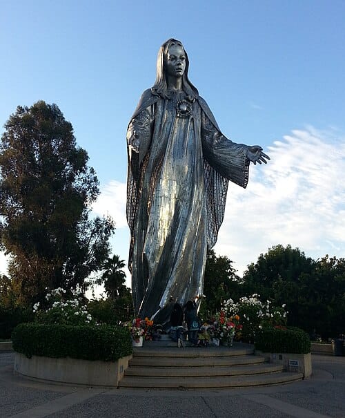 32-foot statue of Mary, Mother of Jesus at Our Lady of Peace Chruch in Santa Clara California
