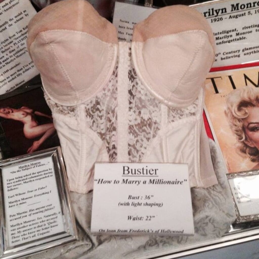 Marilyn Monroe bustier at Hollywood Museum
