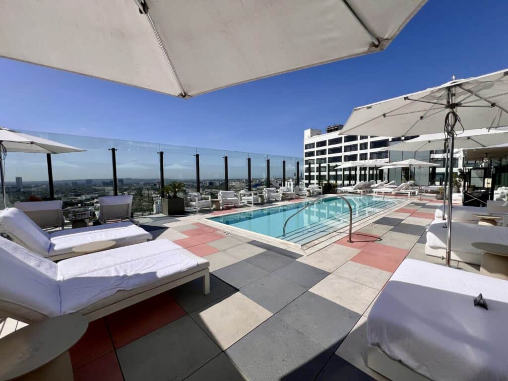 Sun Rose Hotel West Hollywood rooftop pool