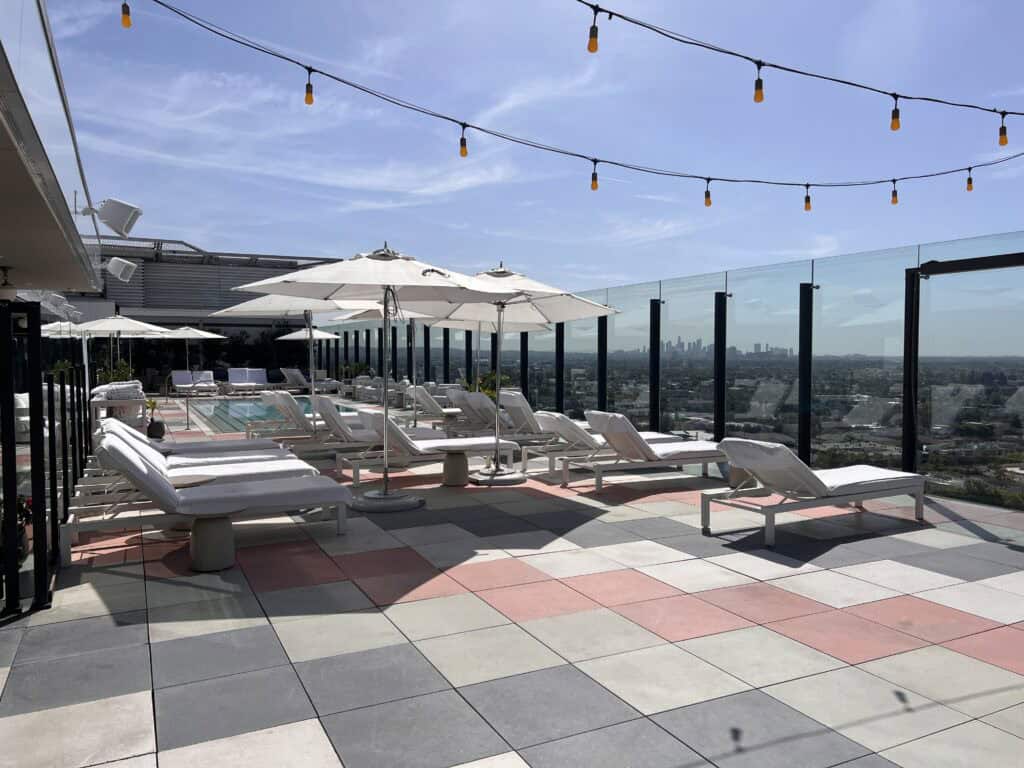 Sun Rose Hotel West Hollywood rooftop pool
