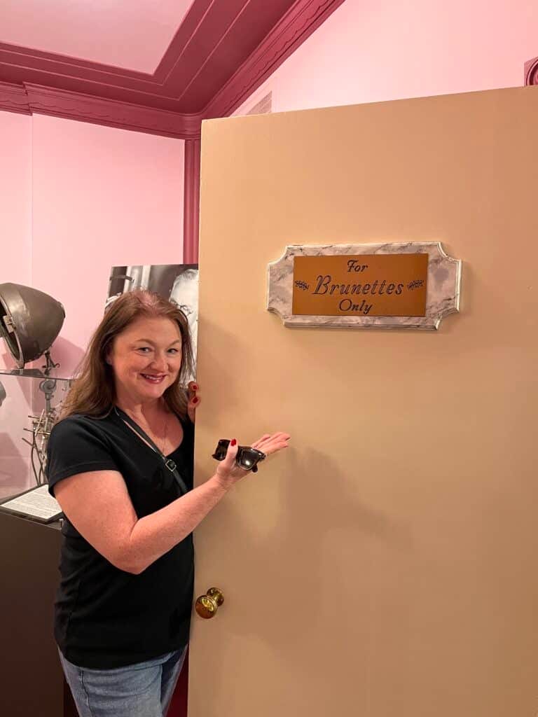 Max Factor Hollywood Museum Brunette room sign