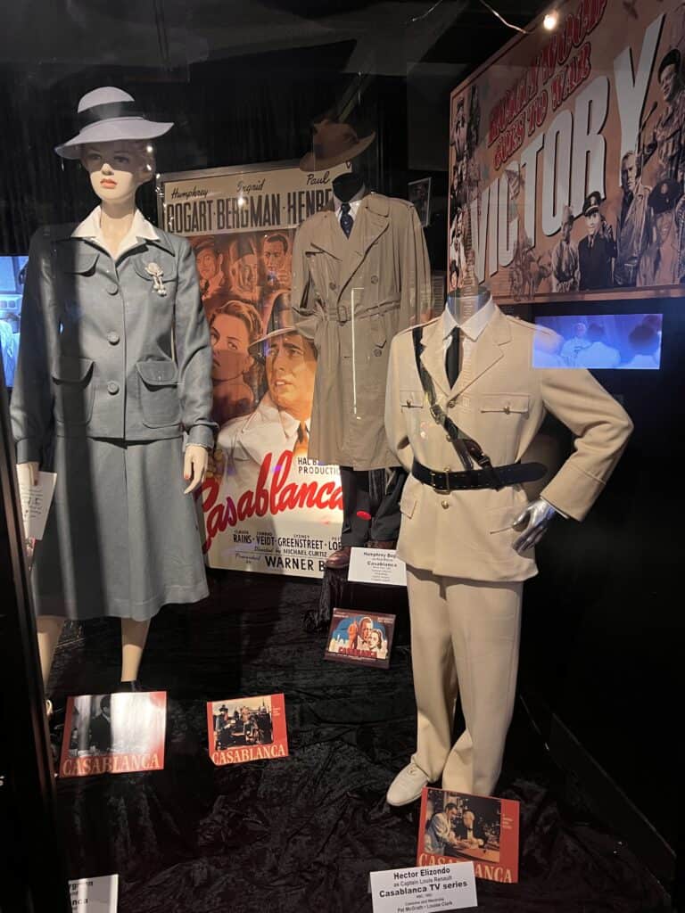 Original costumes from Casablanca at the Hollywood Museum