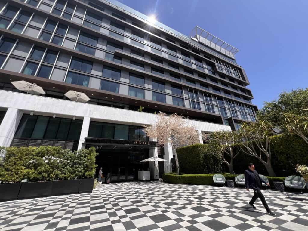 Entrance to the Sun Rose West Hollywood Hotel