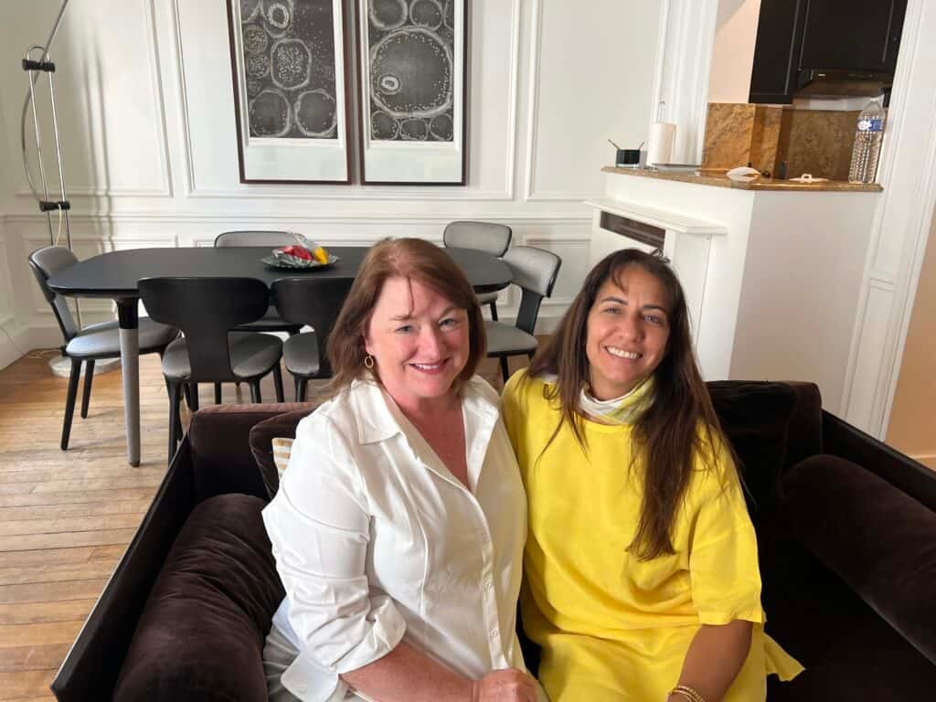 I Sat Next to a Stranger on a Flight. Now I Might Own Part of a Paris Apartment. 4 Sue from Sojourns with Sue blog and Miranda from Paris Property Group