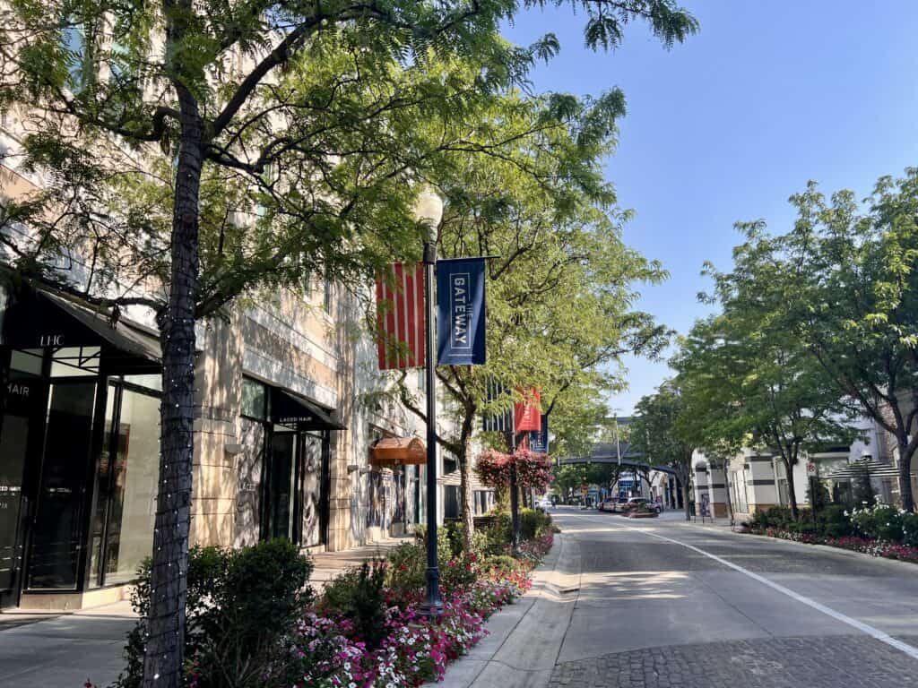 The Gateway shopping district street