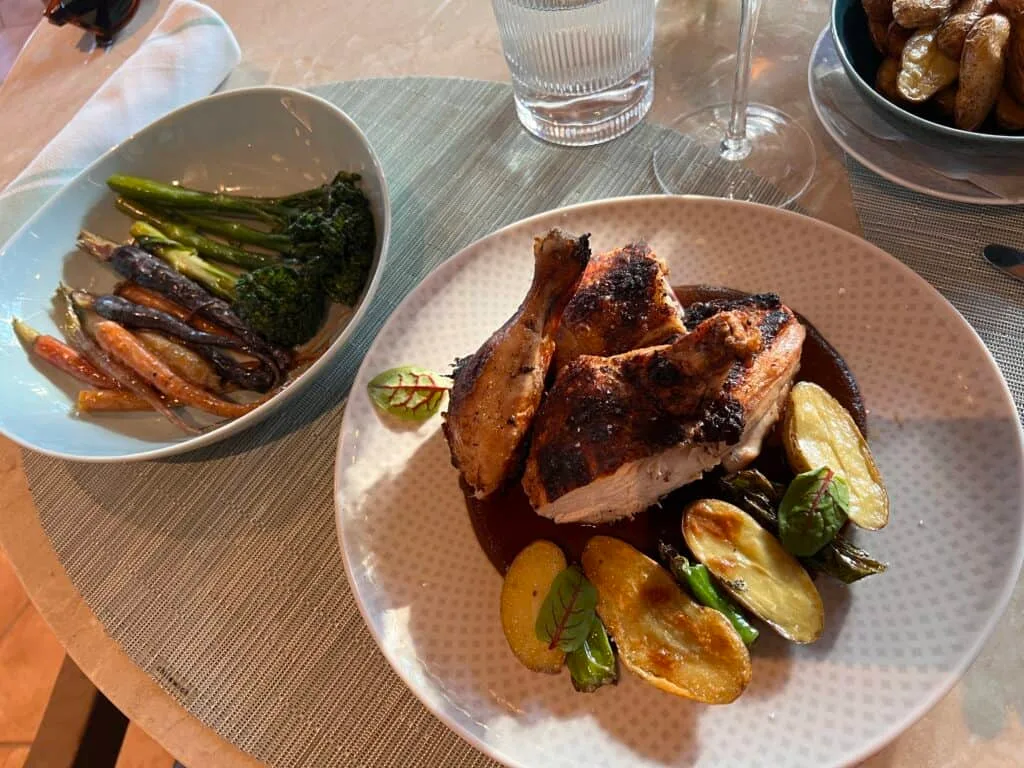 La Bahia Hotel Santa Cruz Review: Is Santa Cruz's New Luxury Hotel Worth the Splurge? 19 La Bahia Hotel Low Tide roast chicken