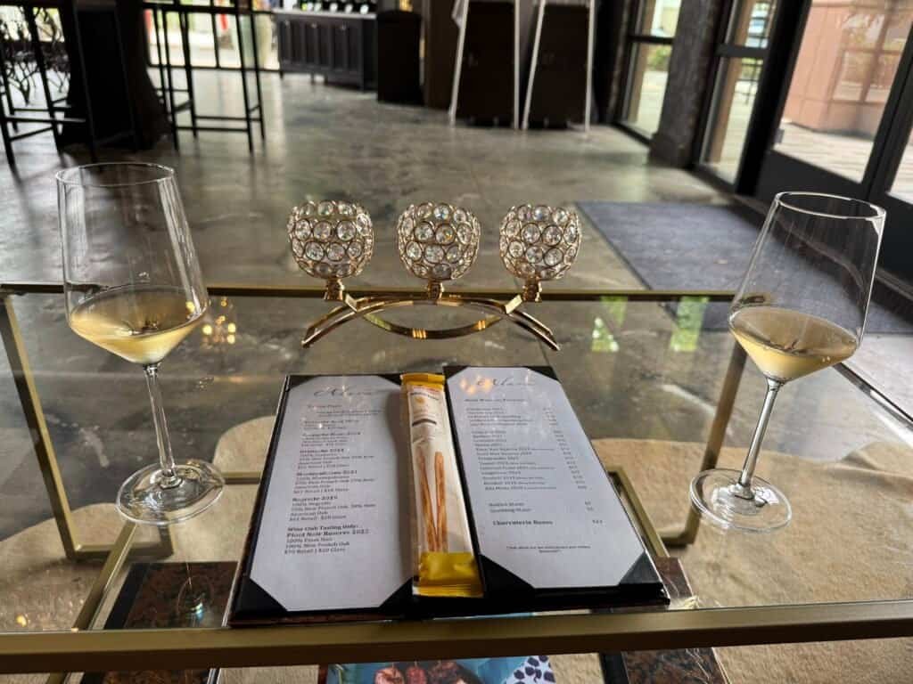Alara Tasting Room Morgan Hill tasting menu