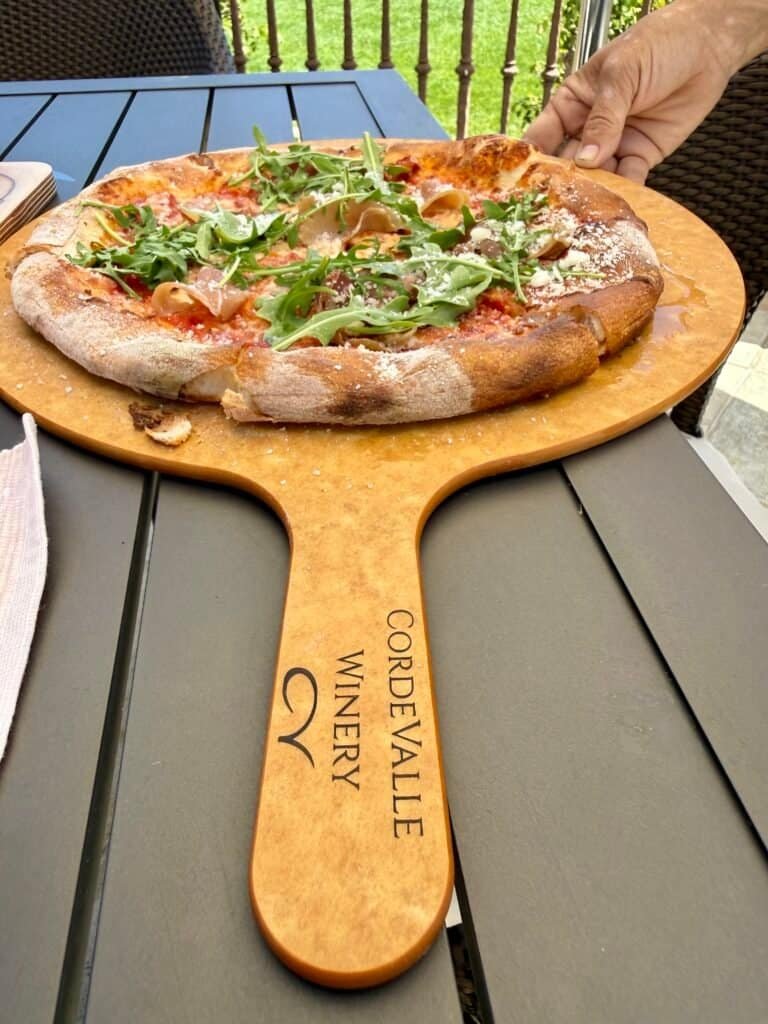 CordeValle Winery Isn't What I Thought It Was 11 Prosciutto and arugula pizza at CordeValle Winery