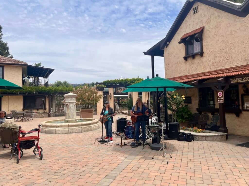 Guglielmo Winery Courtyard fountain