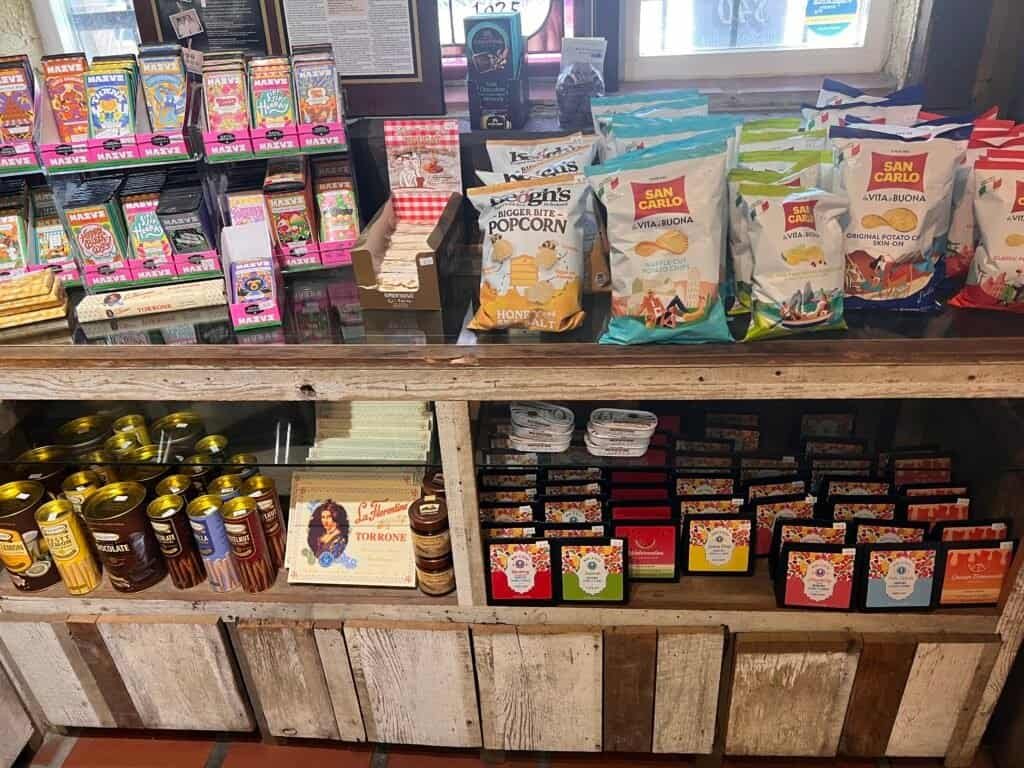 Guglielmo Winery deli shelves