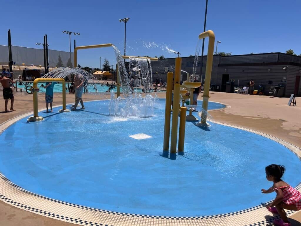 Morgan Hill Aquatics Center water sprays