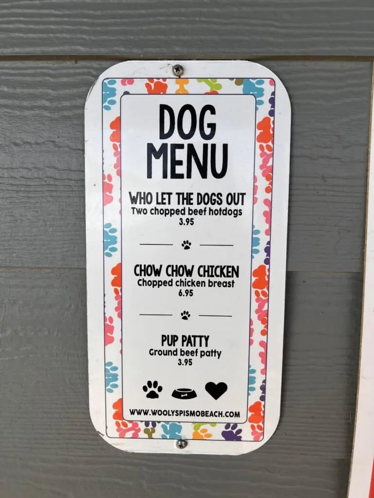Pacific Point Resort Pismo Beach Review: What It’s Really Like to Stay (With My Dog) 17 Wooly's restaurant dog menu in Pismo Beach