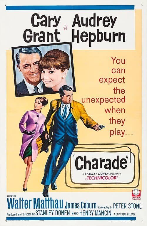 Movies to Watch before you visit Paris 13 Charade 1963 movie poster