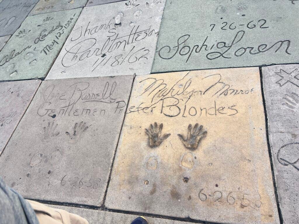 Hollywood Roosevelt Hotel Review: Old Hollywood Glamour, Poolside Luxury, and $8 M&M's 13 TCL Chinese Theatre Marilyn Monroe's footprints and handprints